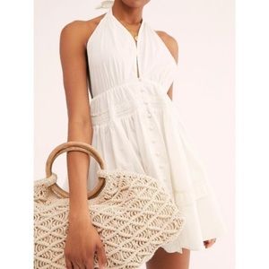 Free People Sail Away Tunic White mini dress NWT M